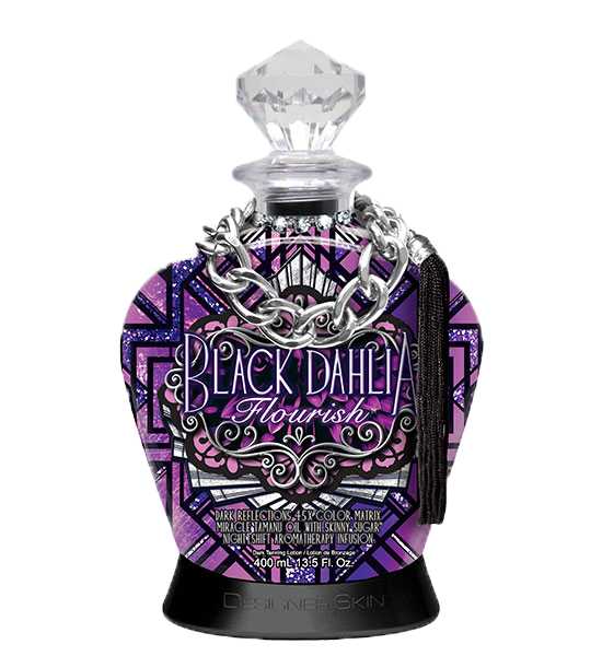 ds-black-dahlia-flourish Set to stun, this captivating symphony of 45X bronzers will leave you dripping in dark allure. Miracle Tamanu Oil and Skinny Sugar™ work to provide allusions of perfection, while Night|Shift Aromatherapy Infusion whisks you away to a state of pure decadence.