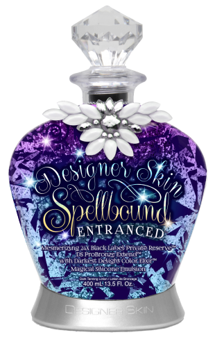 Spellbound Entranced Calling upon the power of the most mystifying bronzers from our Black Label Private Reserve™, this majestic dark tanning potion has been conjured to perfection. Designer Skin exclusive DS ProBronze Extend™ imparts the skin with alluring color while Darkest Delight Color Elixir™ amplifies the natural beauty of your tan… instantly! Do you believe in magic?